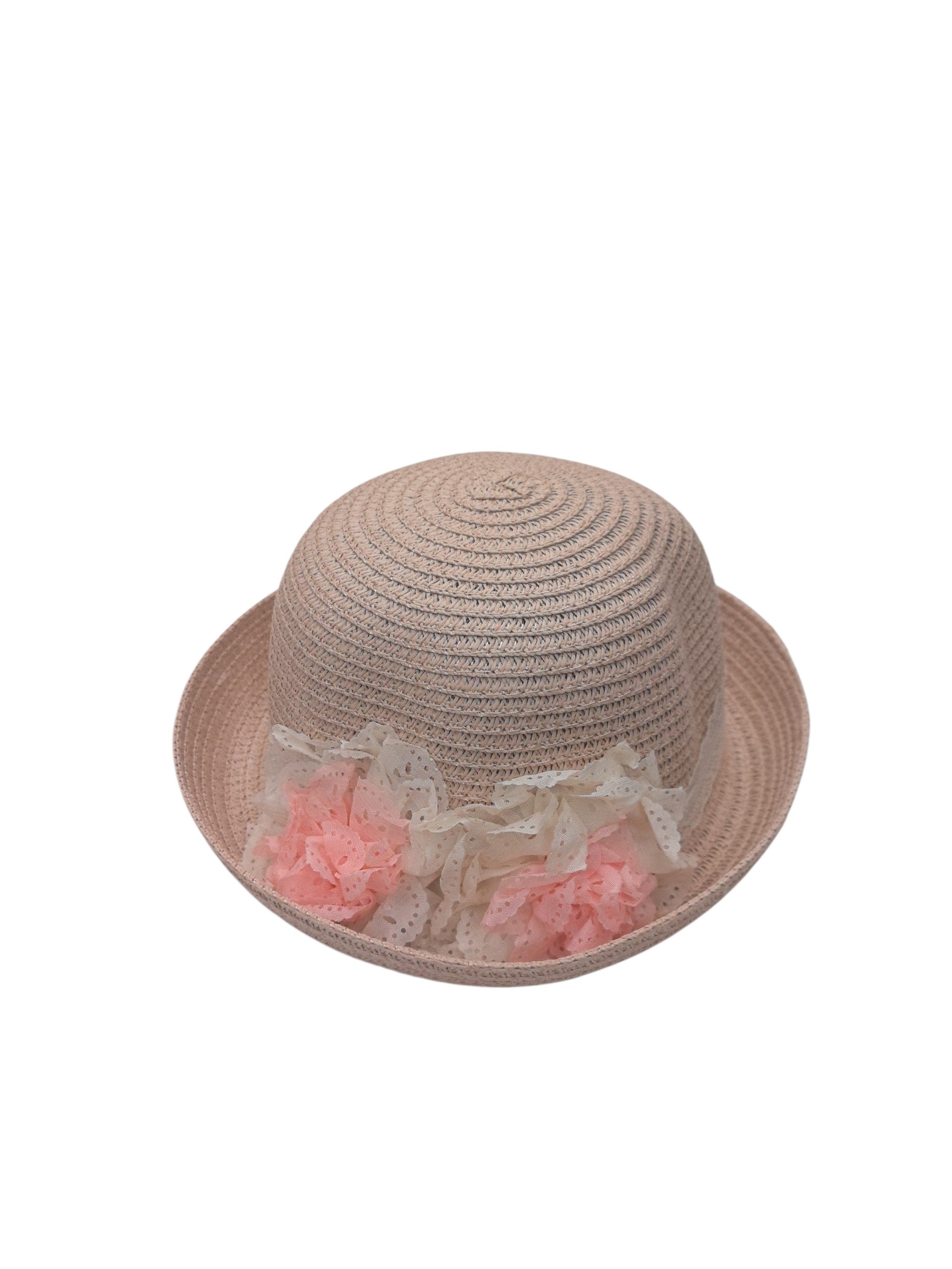 Chapeaux de paille taille enfant motif  fleur (x12) #50