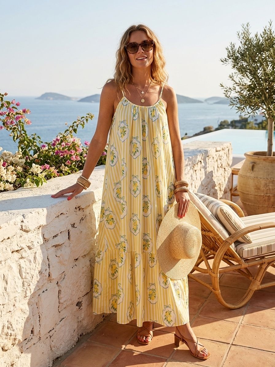 Robe Longue À Bretelles (x6)
