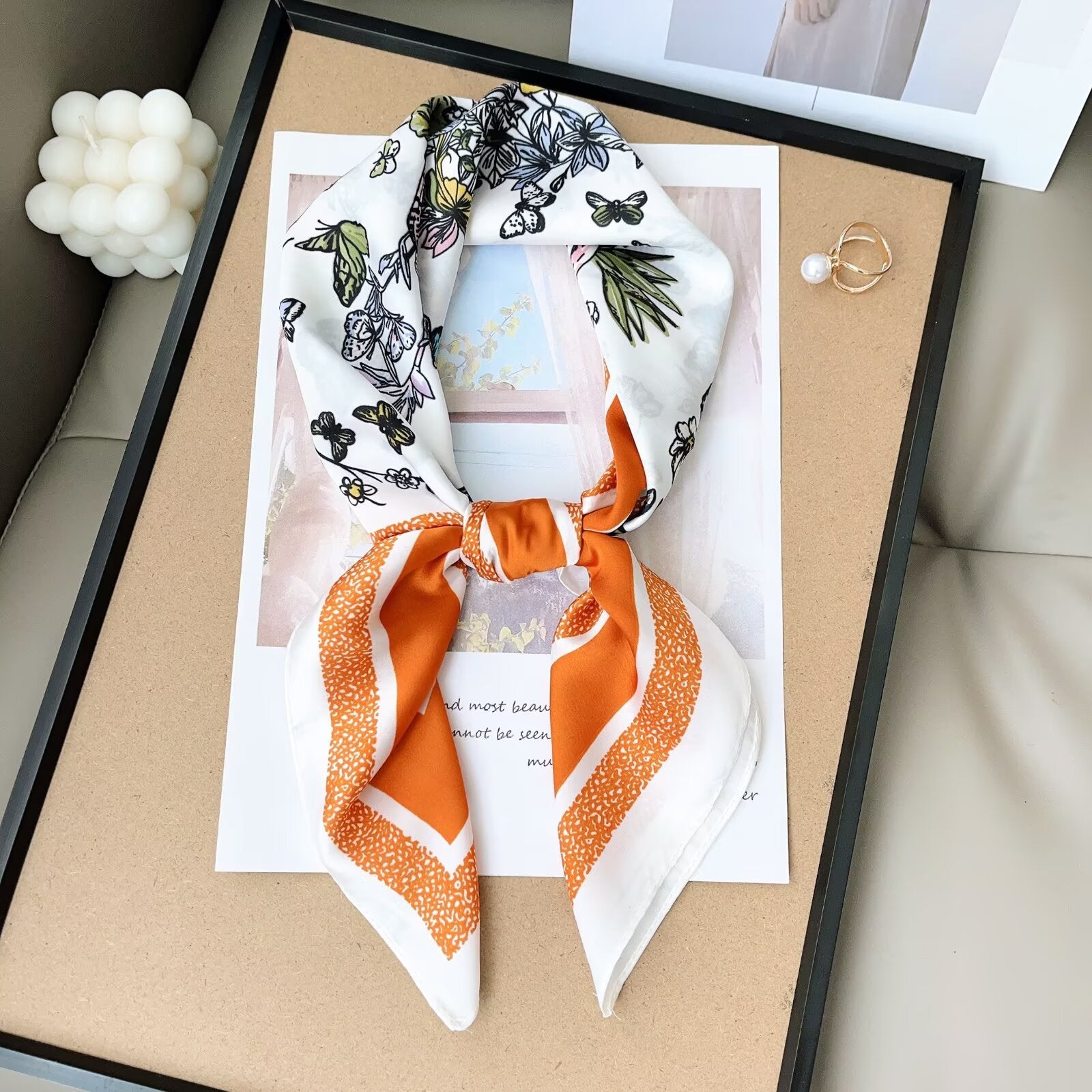Foulard Carré touche soie 70cmx70cm (x12)#31