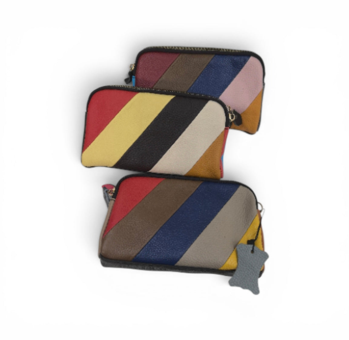 Sac porte monnaie- Cuir véritable  couleur dégradé (X6)