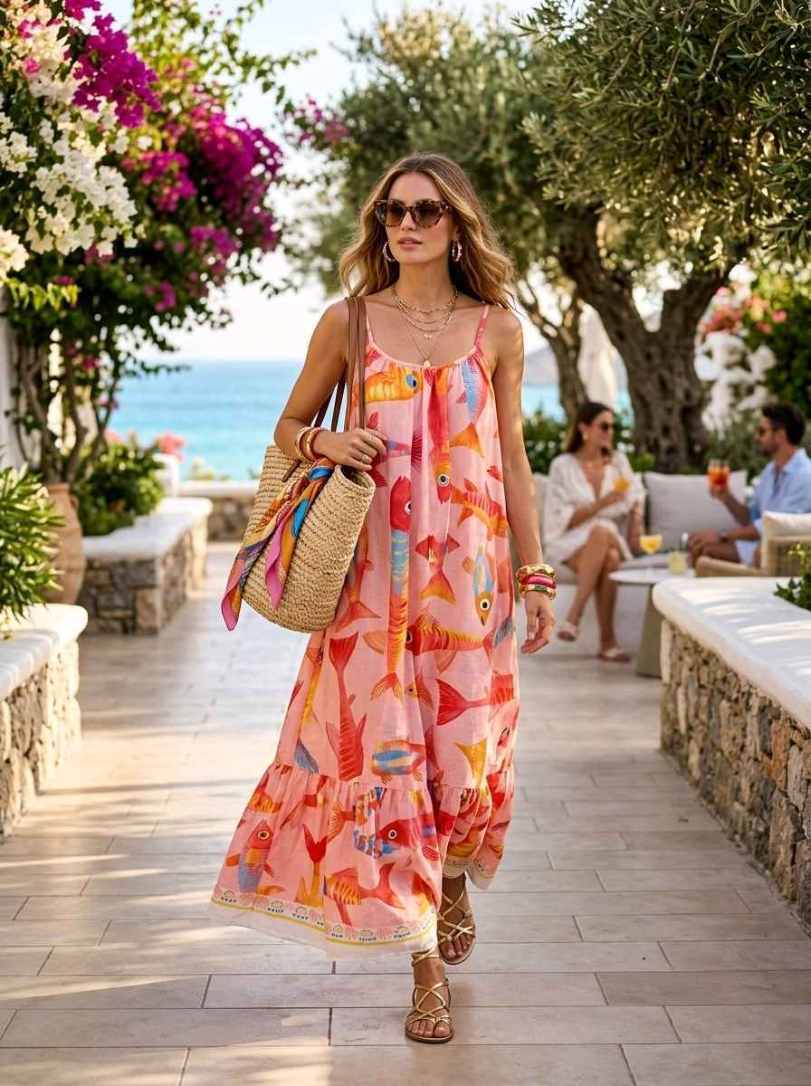 Robe Longue À Bretelles (x6)