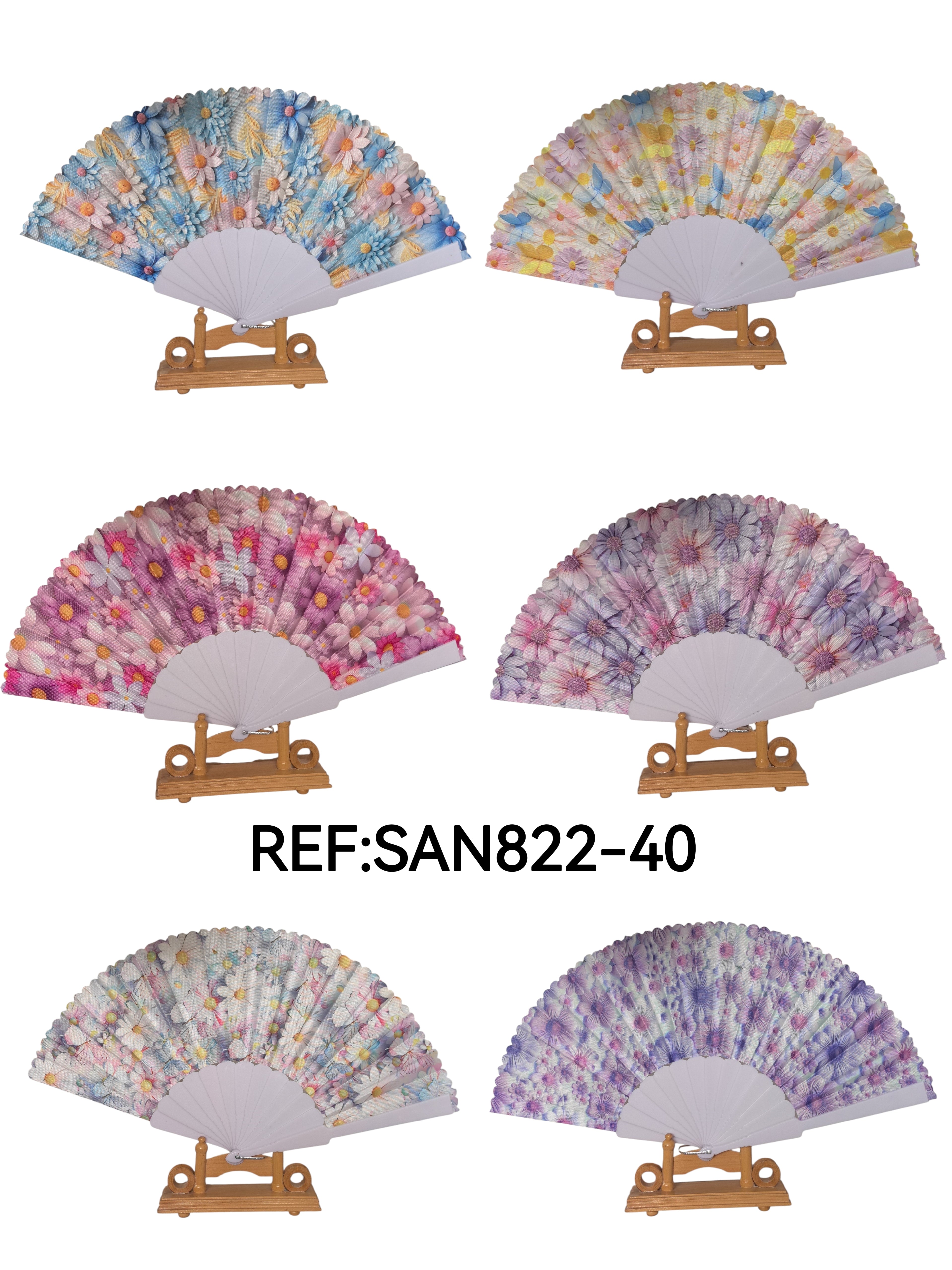 Éventails motif Marguerites(x12)#40