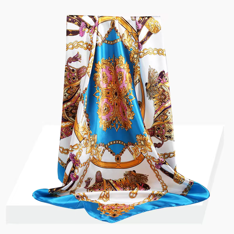 Foulard carré  90cm imprimé fantaisie (x10)#69
