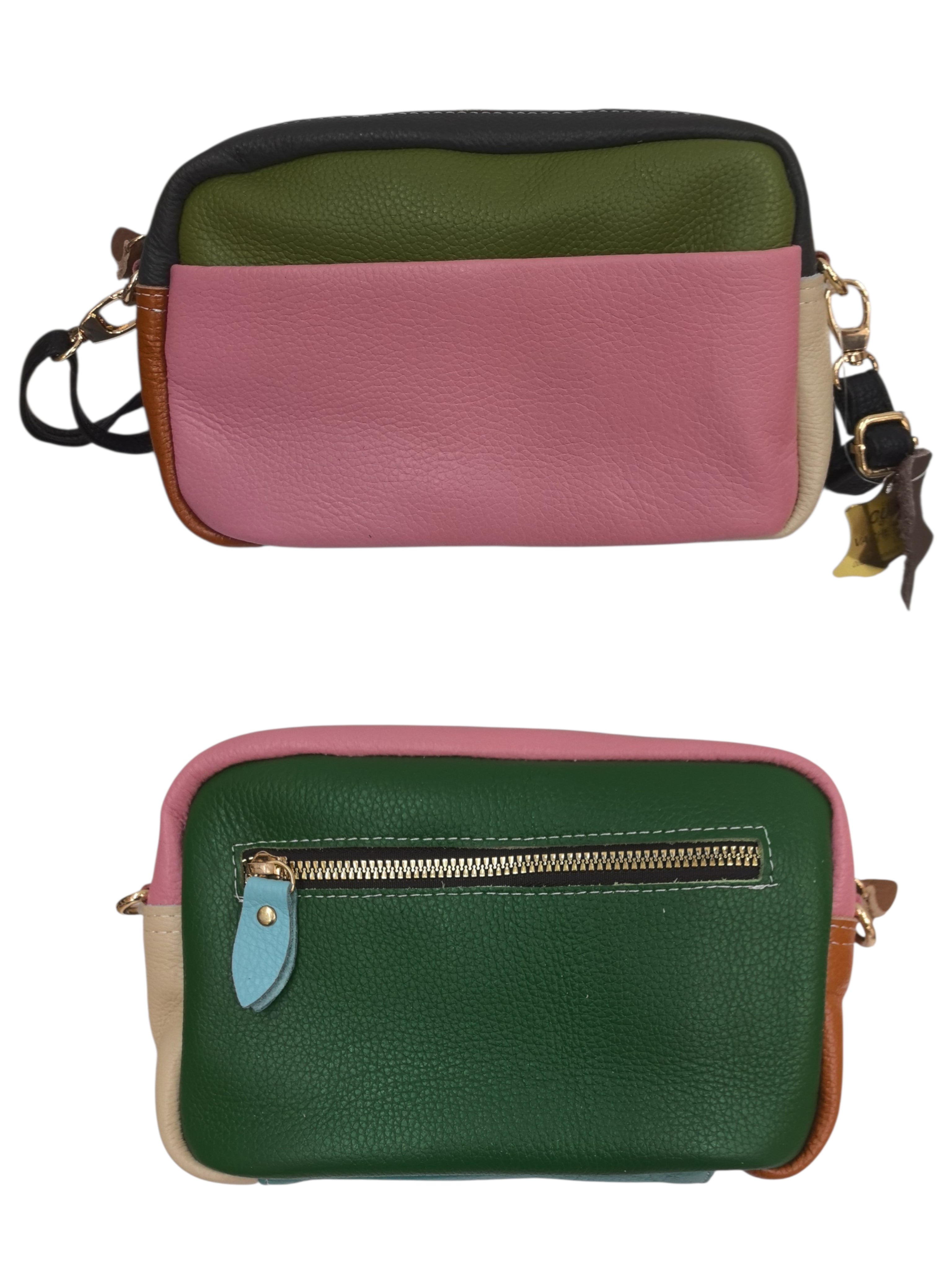 Sac multicouleur- Cuir véritable couleur (X6)