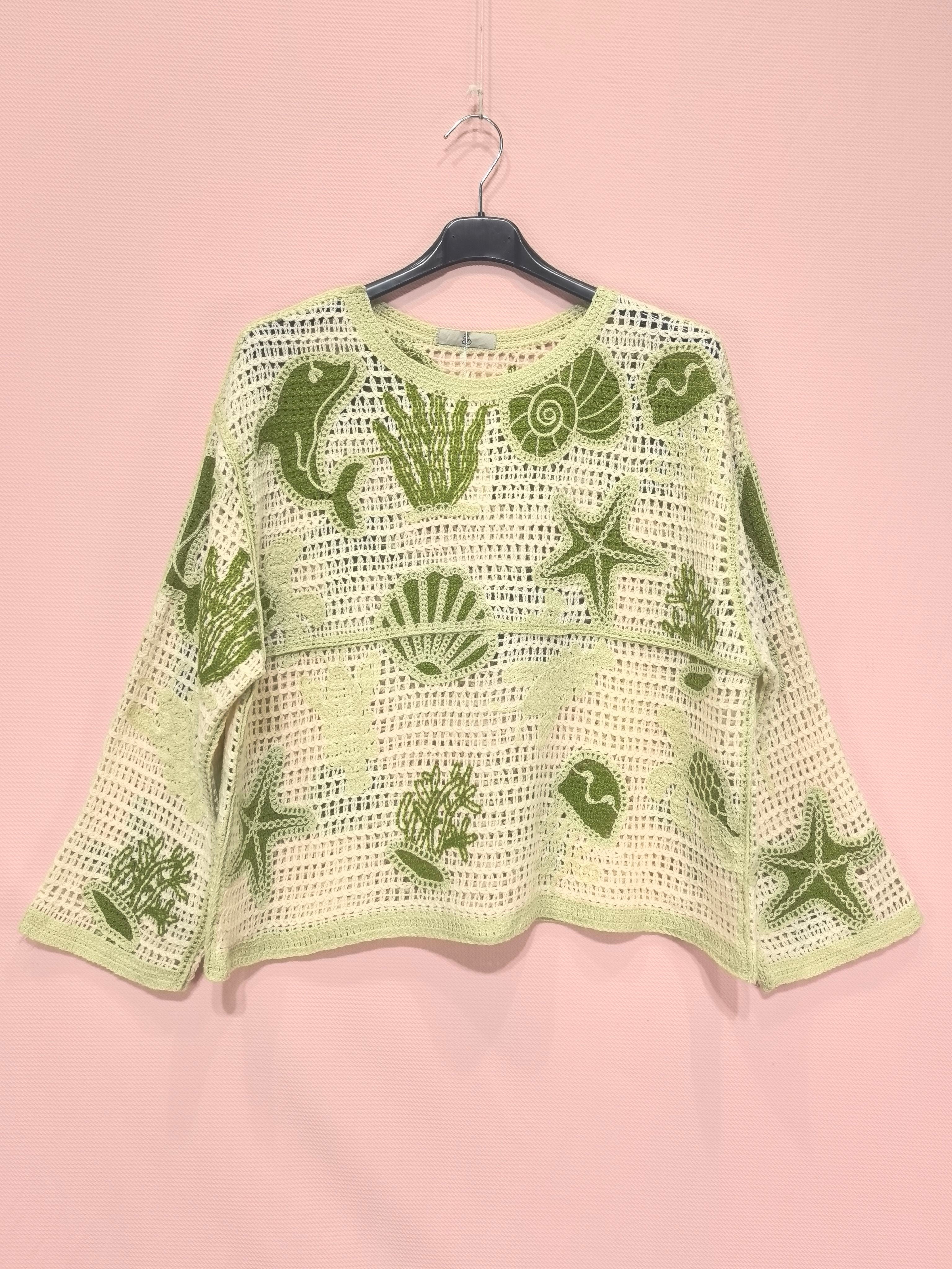 Haut en crochet à motifs de La Mer(x6)