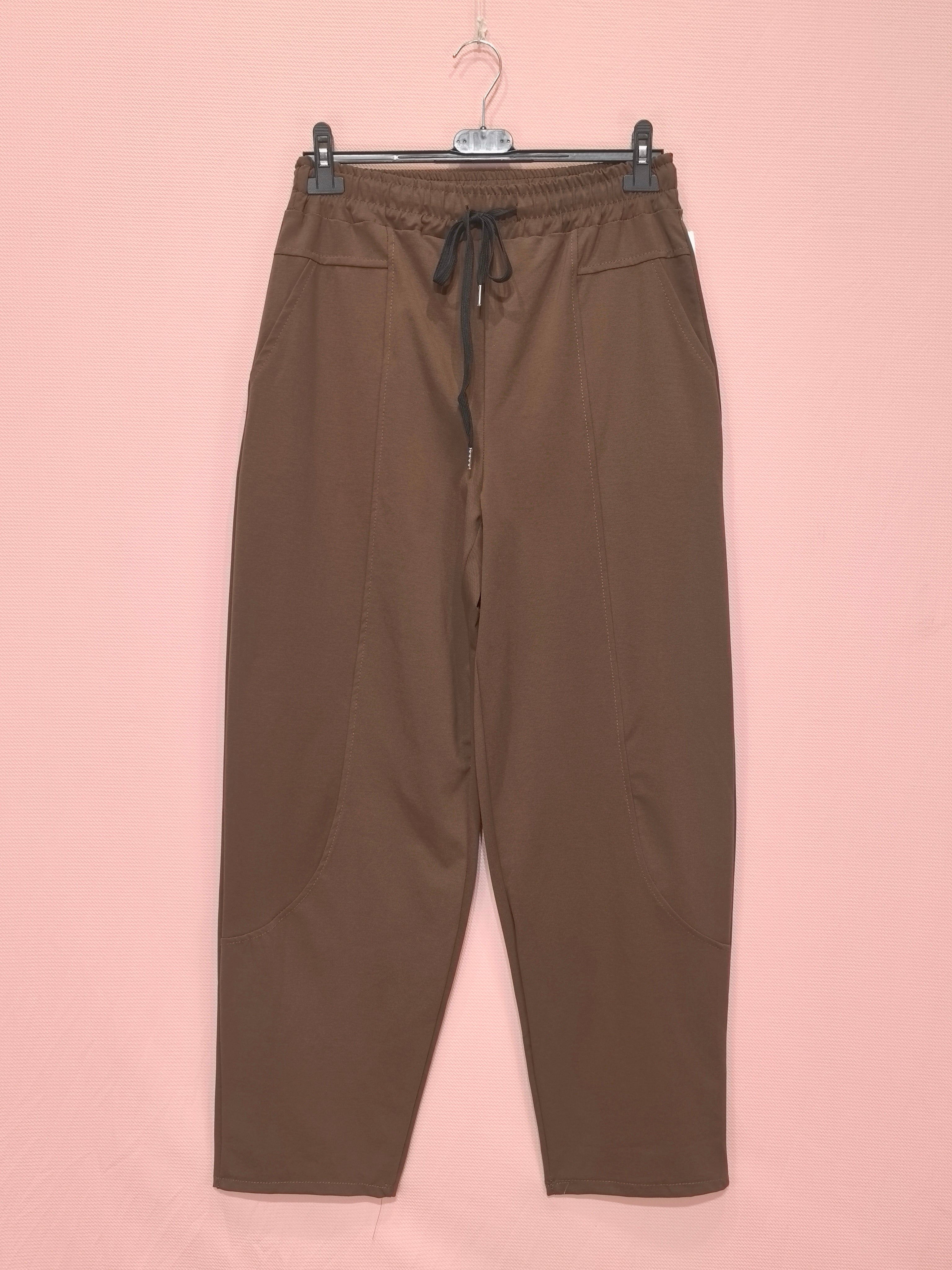 Pantalon carotte à taille élastique (x6)
