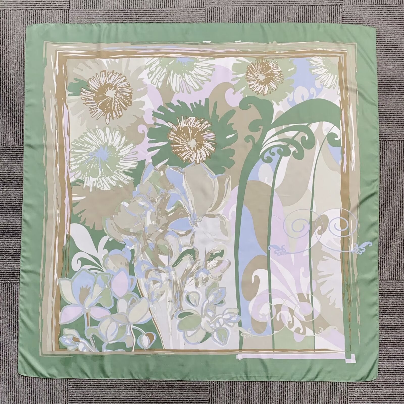 Foulard Carré touche soie  130×130cm (x6)#31