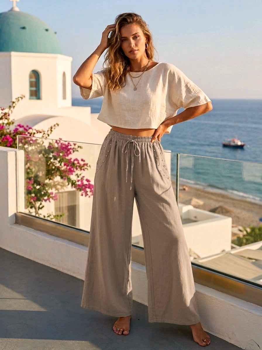 Pantalon Large Fluide (x8)