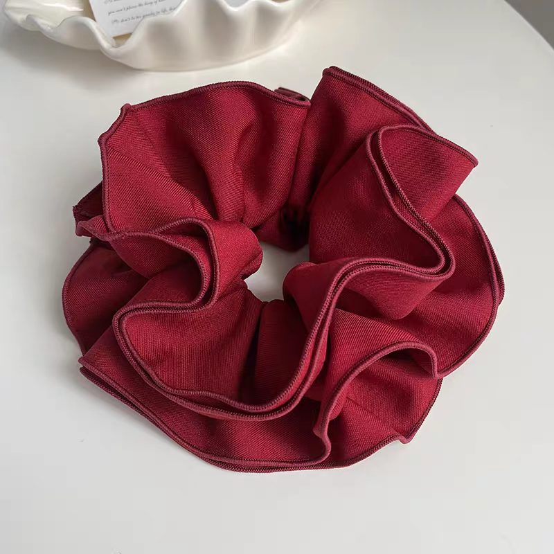 Chouchou à cheveux en satin double épaisseur (x12)