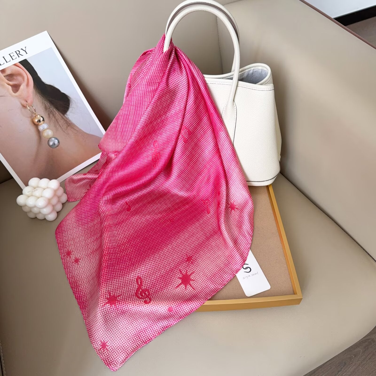 Foulard Carré touche soie 70cmx70cm (x12)#27