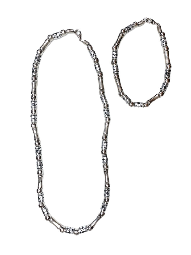 Collier + Bracelet métal Homme (x6)