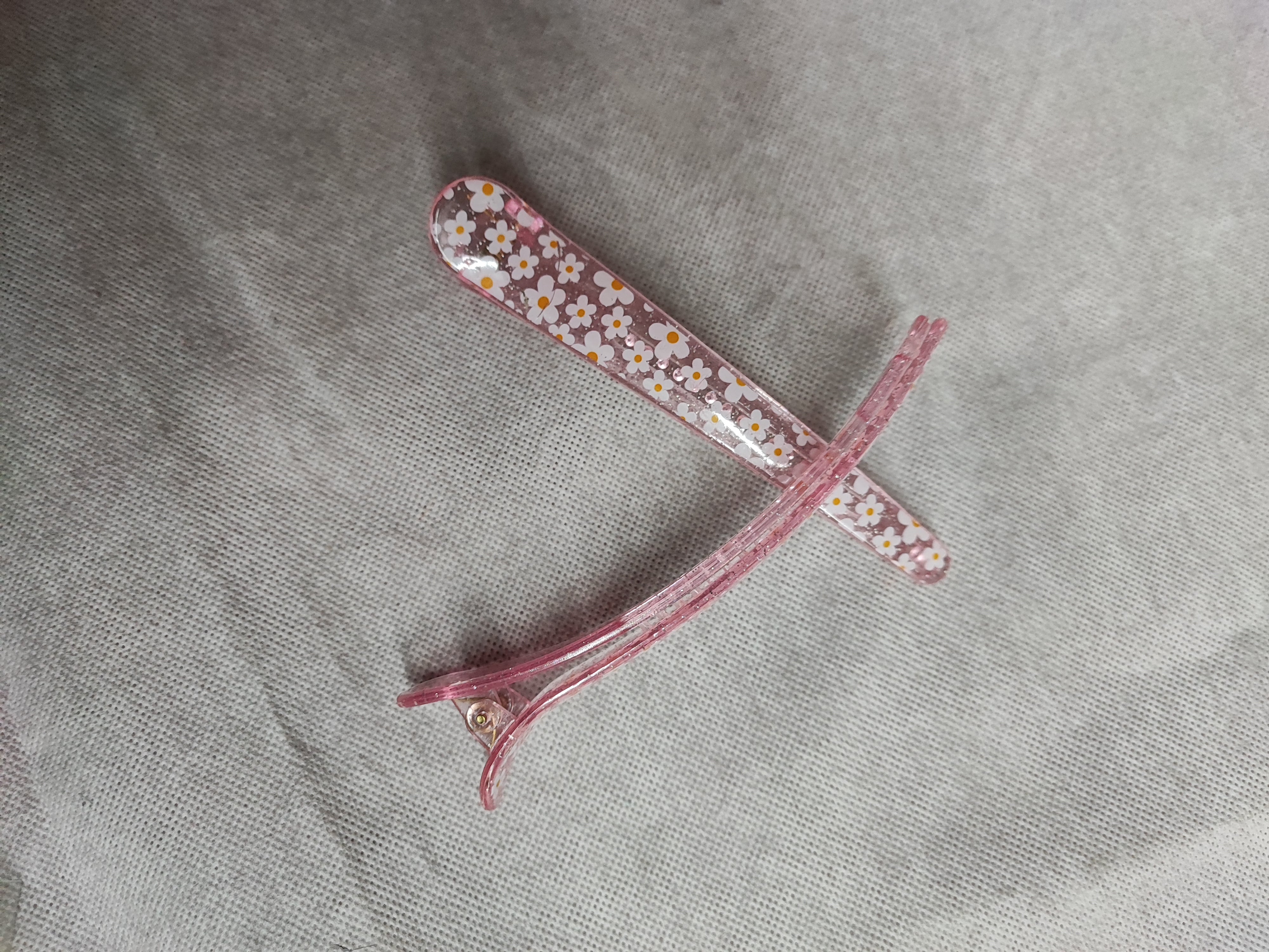 Barrette pince motif fleur (3x12) 的