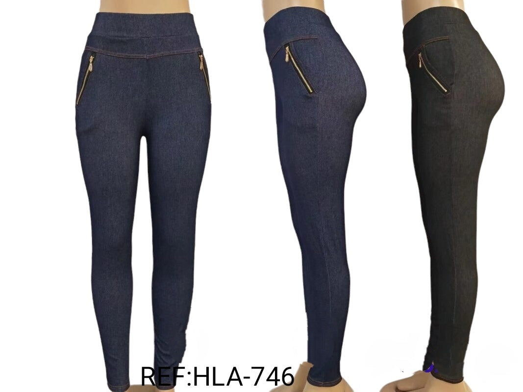 Pantalon jeans avec fermeture en déco (x12)