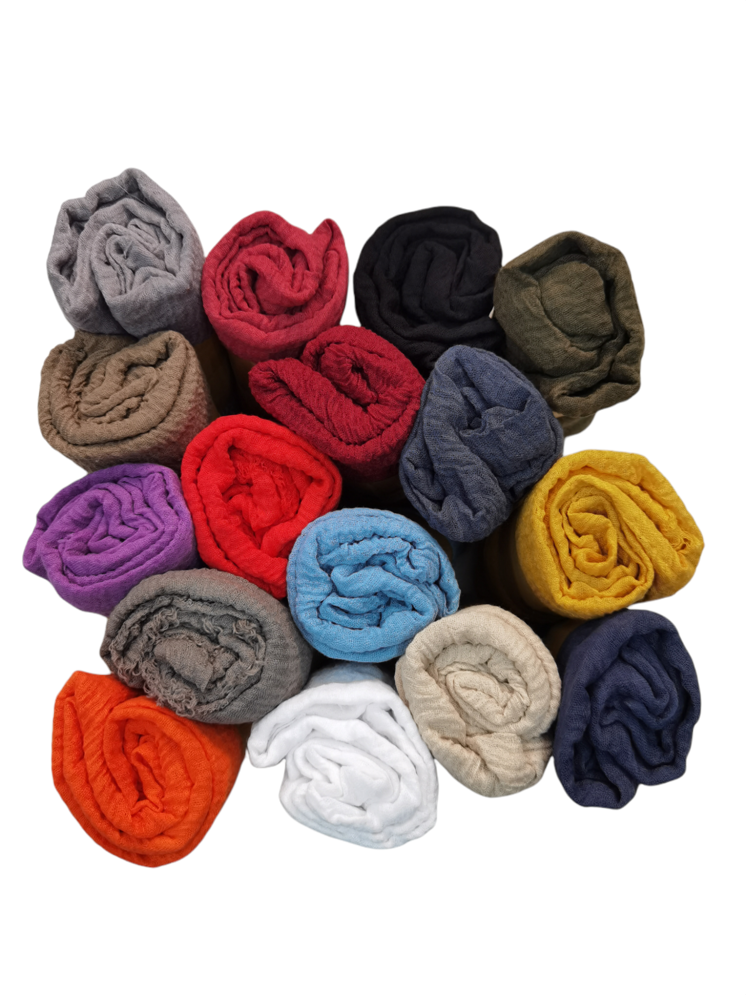 Foulard en coton couleur uni (x10)