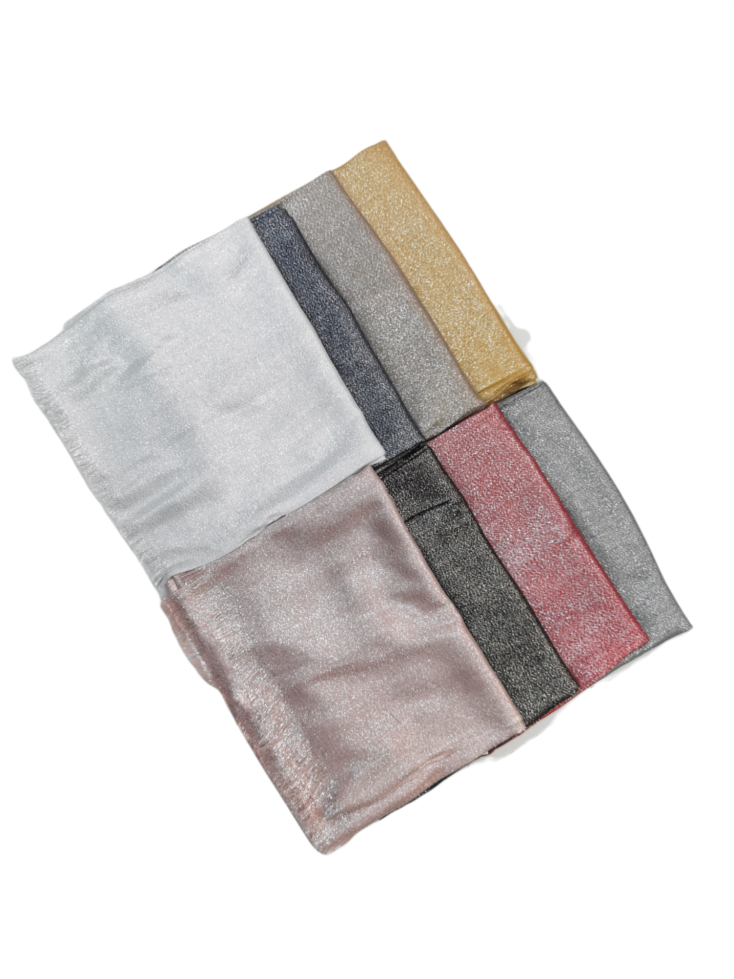 Foulard couleur unie paillettes (x12)