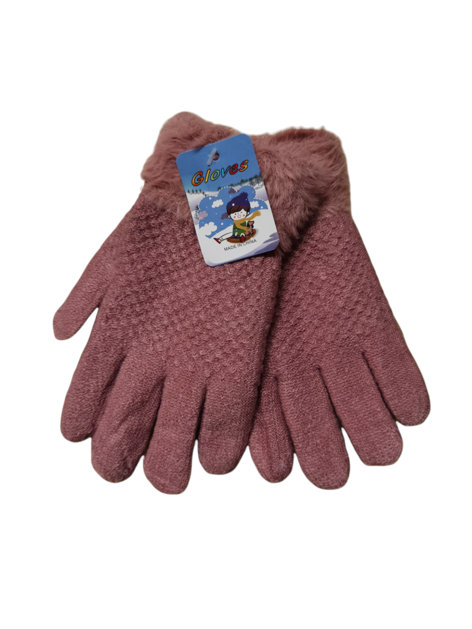 Gants tricots double épaisseur  5/10ans (x12)