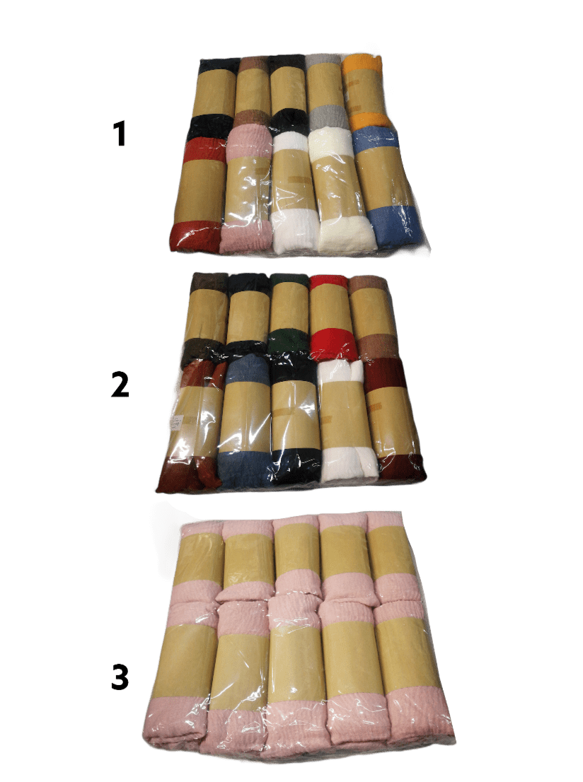 LOT DE 10 - Foulard en coton couleur uni 2,00€/unité - Grossiste-pro