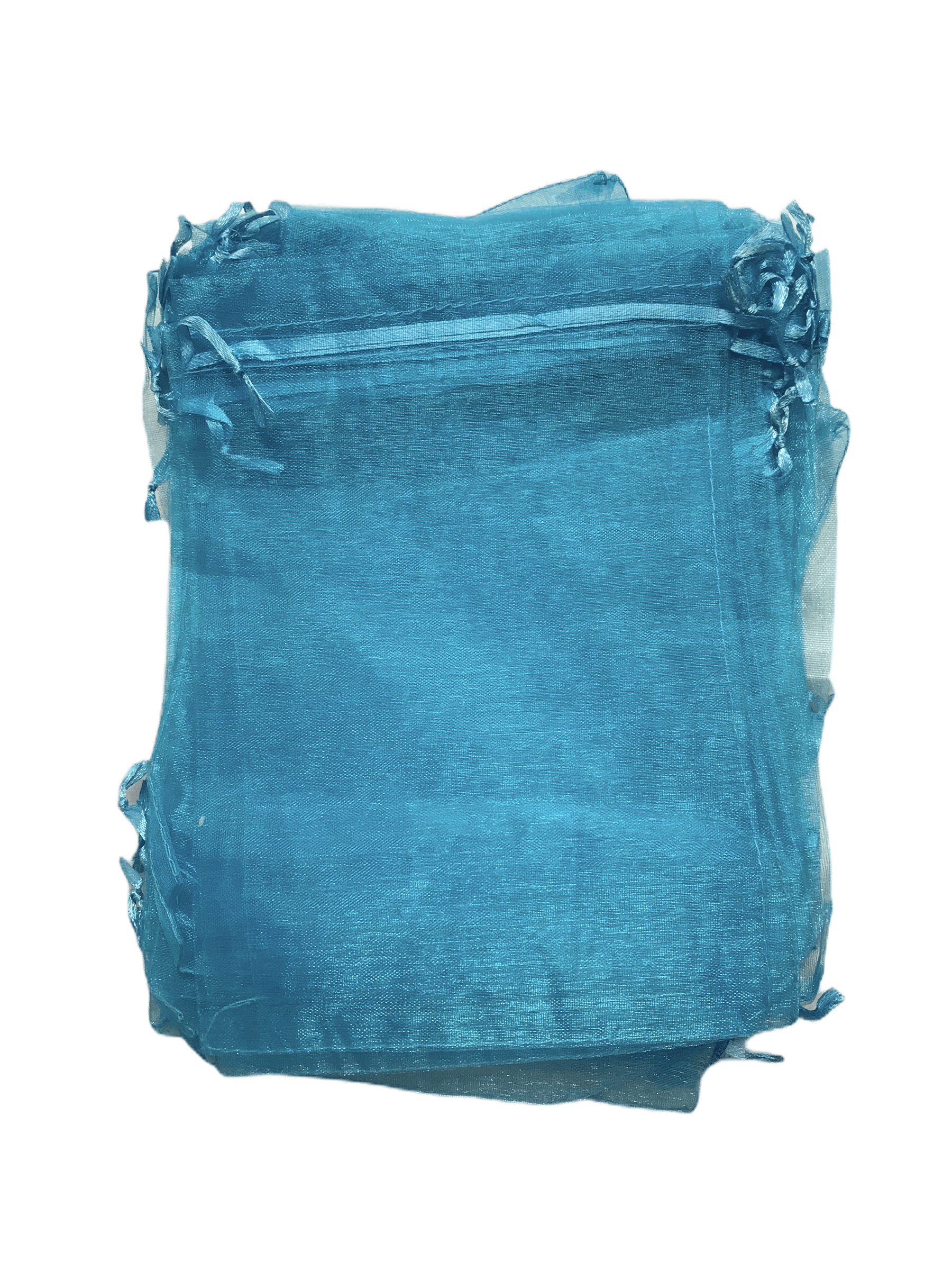 Sacs organza bleu turquoise (x50) | Grossiste-pro