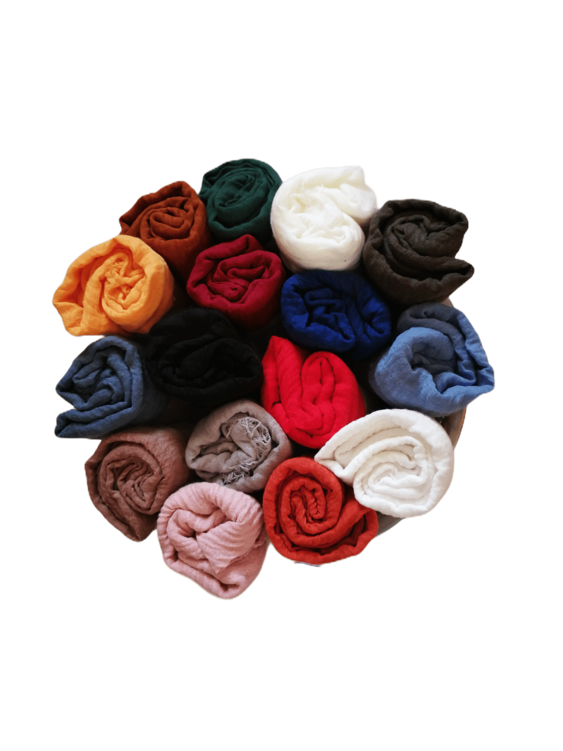 LOT DE 10 - Foulard en coton couleur uni 2,00€/unité - Grossiste-pro