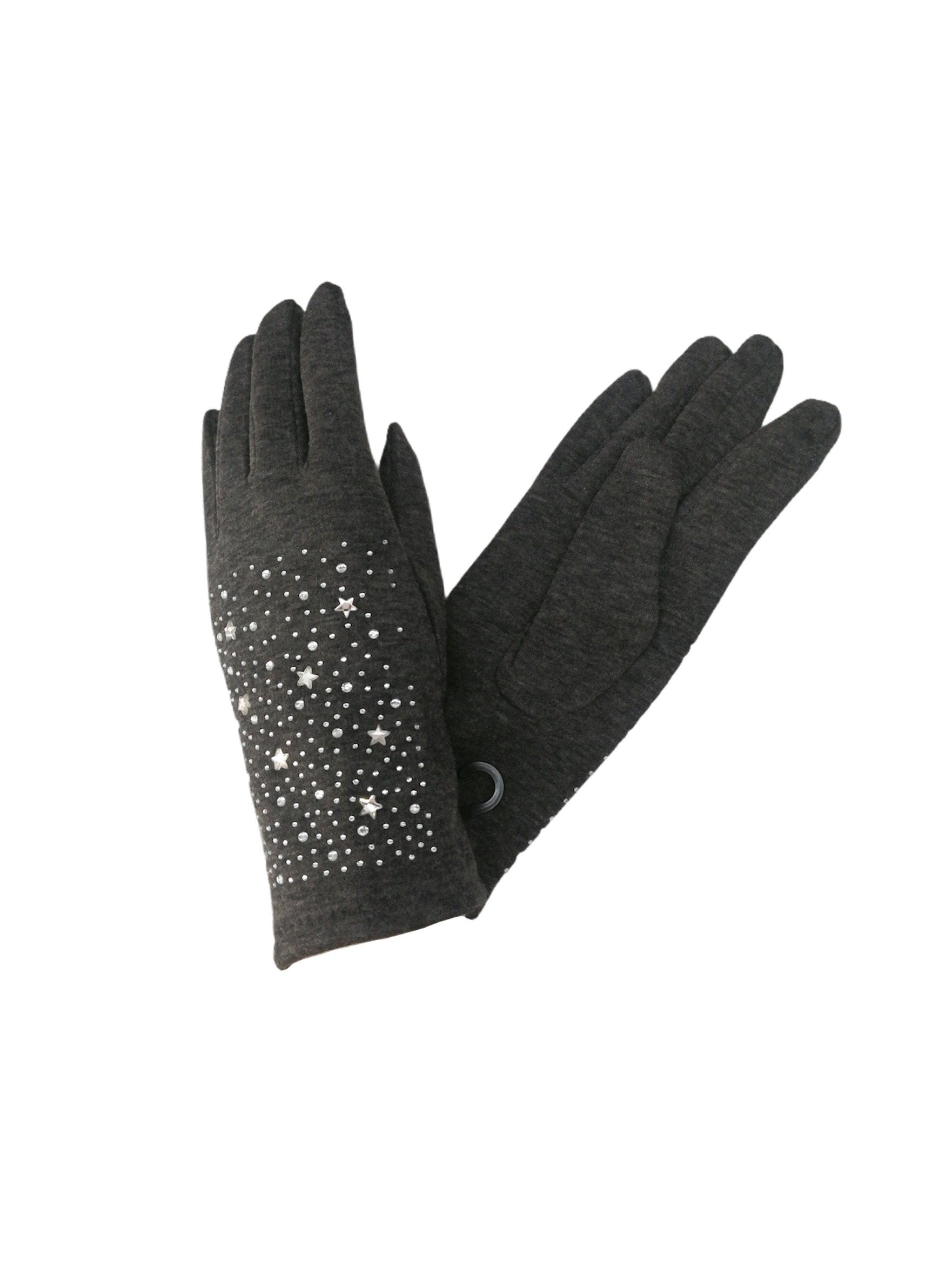 Gants tactiles motif étoiles doublure (x12)