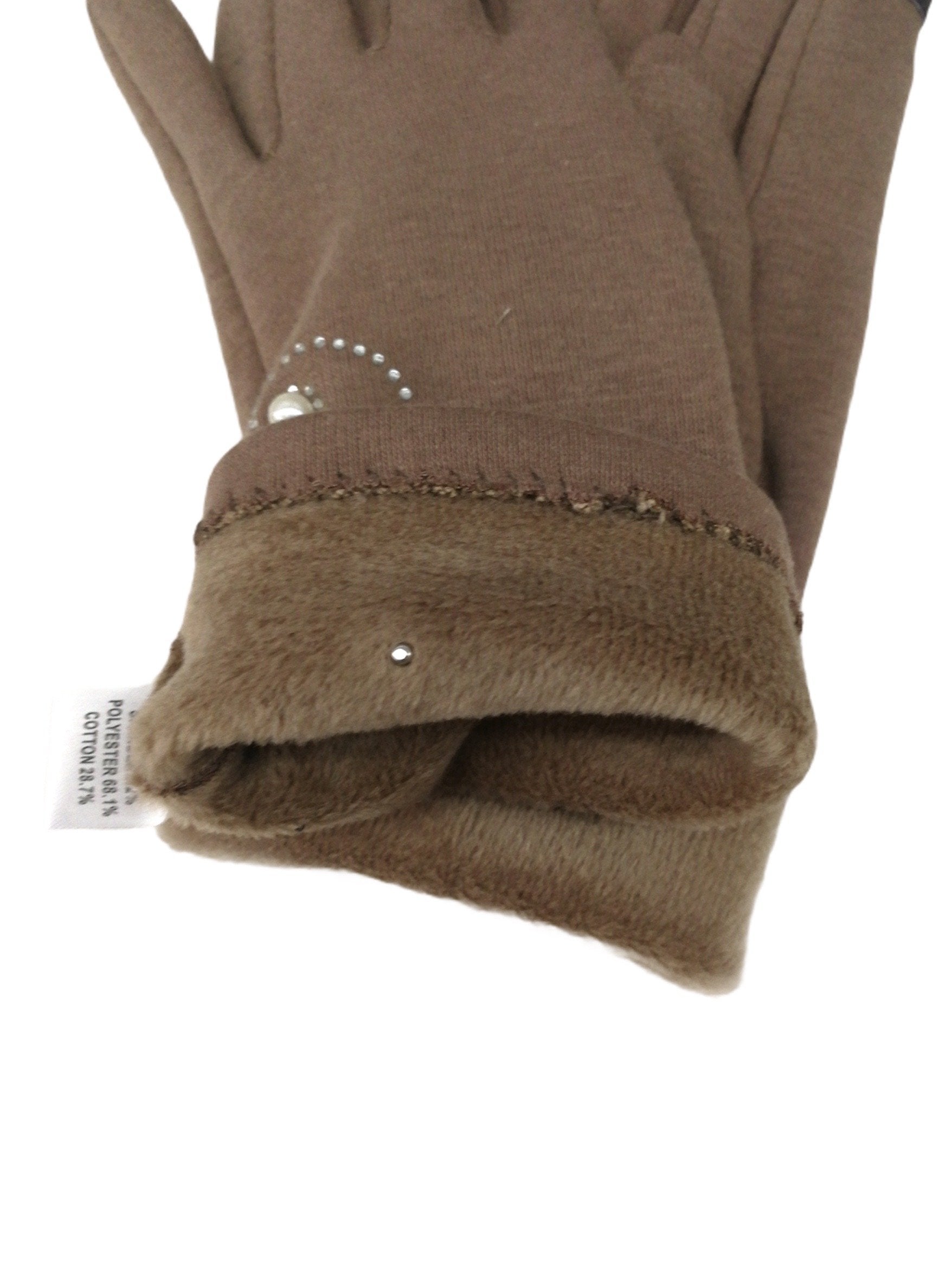 Gants tactiles motif perle fleur doublure (x12) 2,50€/paire | Grossiste-pro