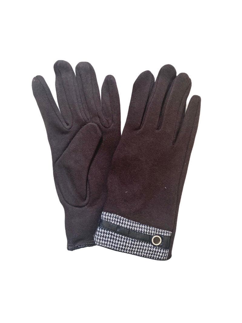 Gants motifs pied de poule doublure (x12) 2,50€/paire | Grossiste-pro