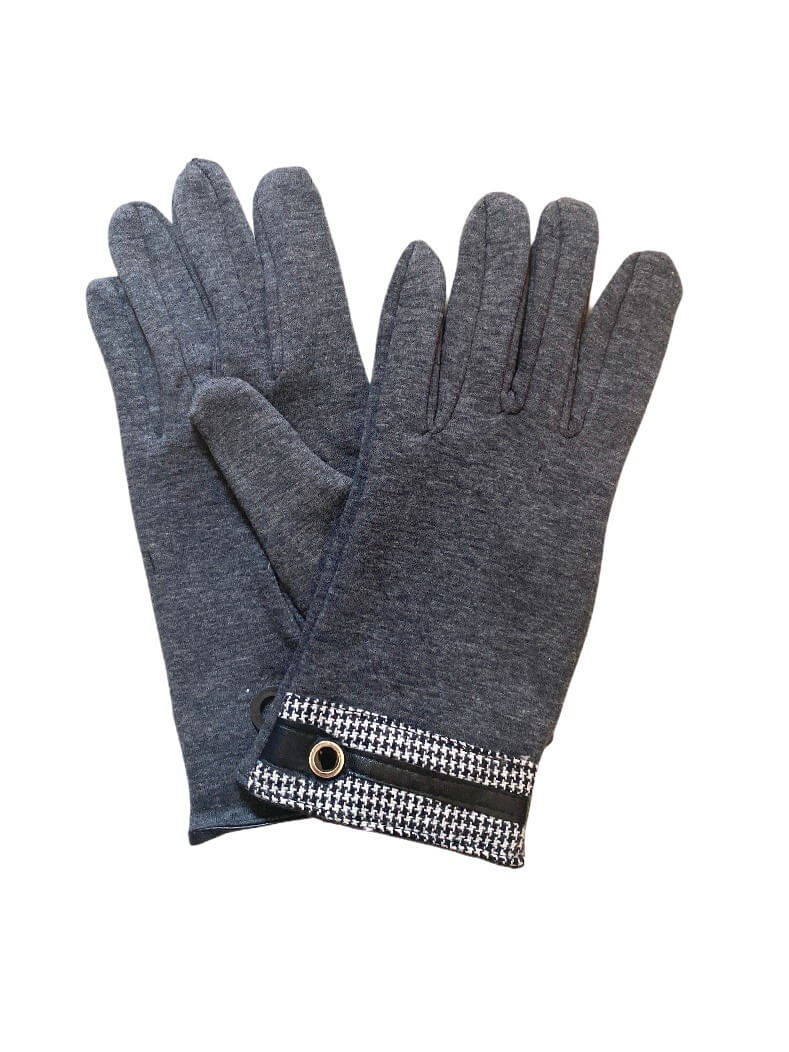 Gants motifs pied de poule doublure (x12) 2,50€/paire | Grossiste-pro