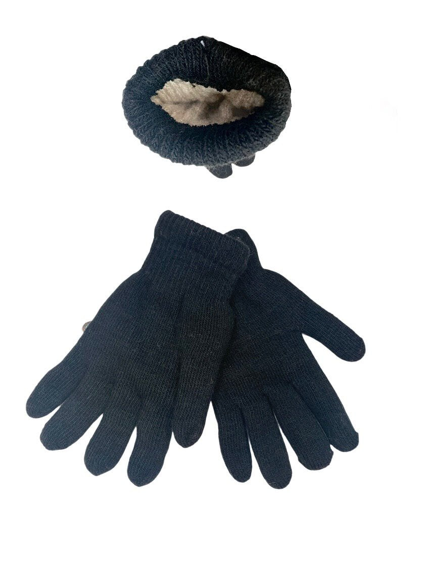 Gants homme noir simple fourré (x12)