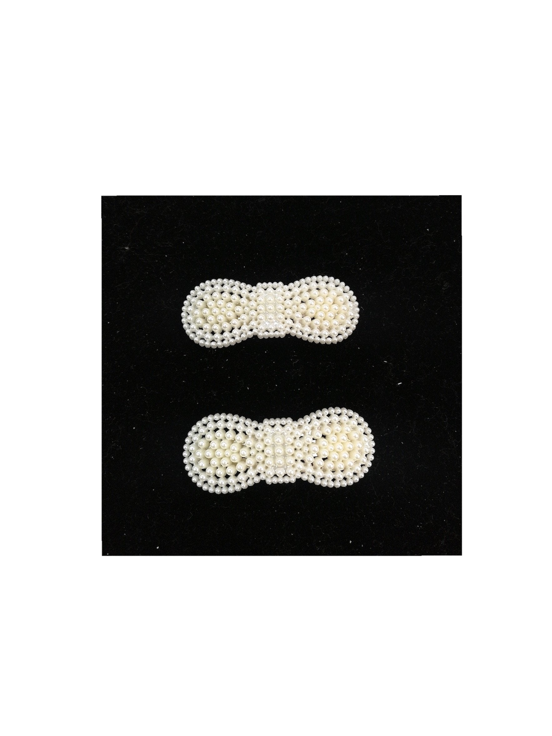 LOT DE 12 - Barrettes Pinces perles noeud rond    0,60€/unité | Grossiste-pro