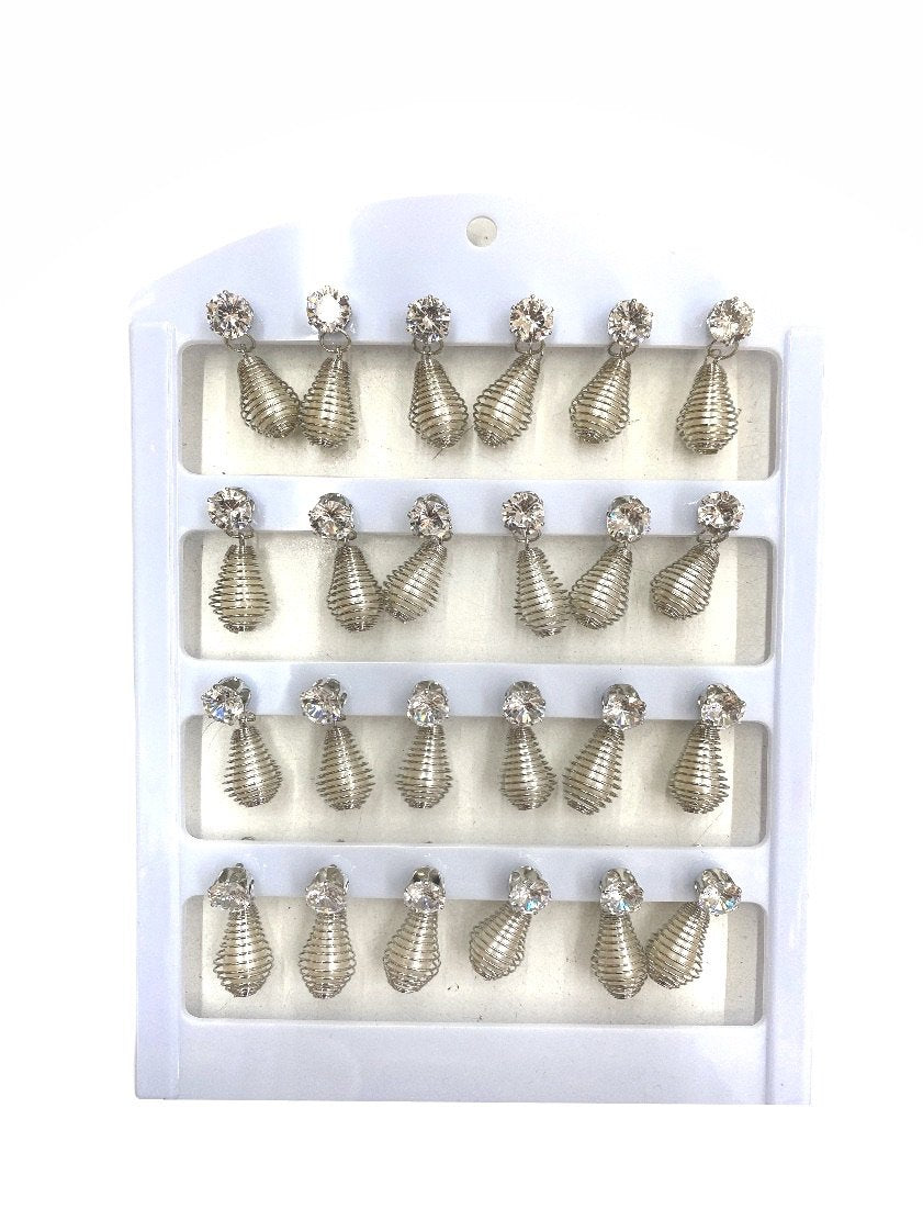 LOT DE 12 - Boucles d'oreilles motif spirale     0,62€/paire | Grossiste-pro