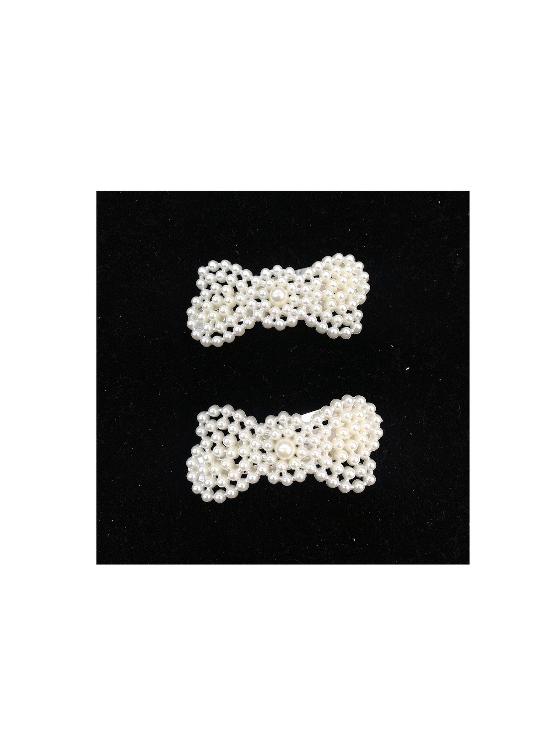LOT DE 12 - Barrettes Pinces perles noeud papillon   0,60€/unité | Grossiste-pro