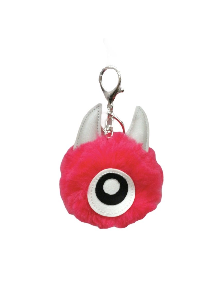 LOT DE 12 - Porte-clé petit monstre pompon      1,50€/unité | Grossiste-pro