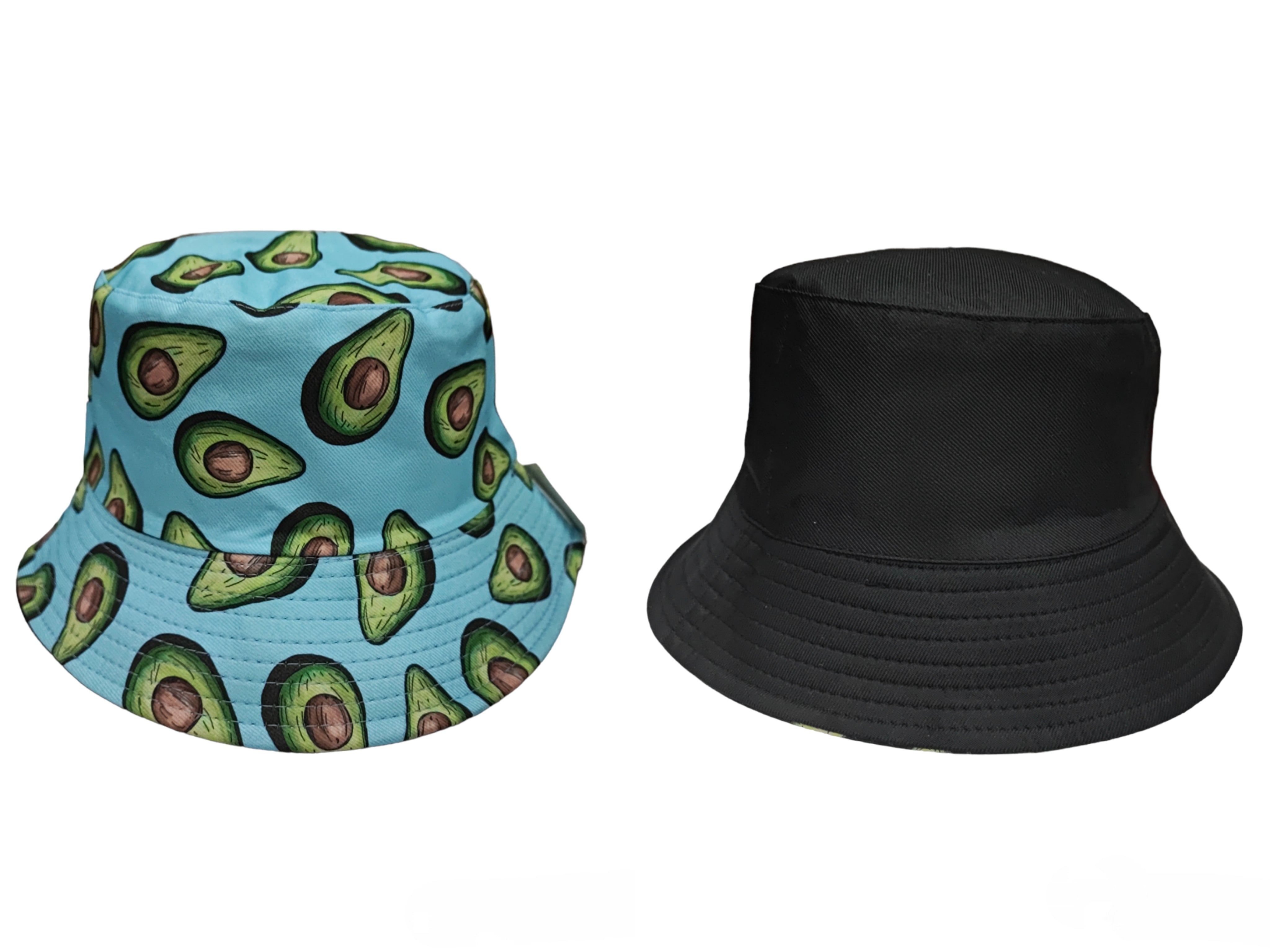 Chapeaux bob réversible motif  avocat (x12)