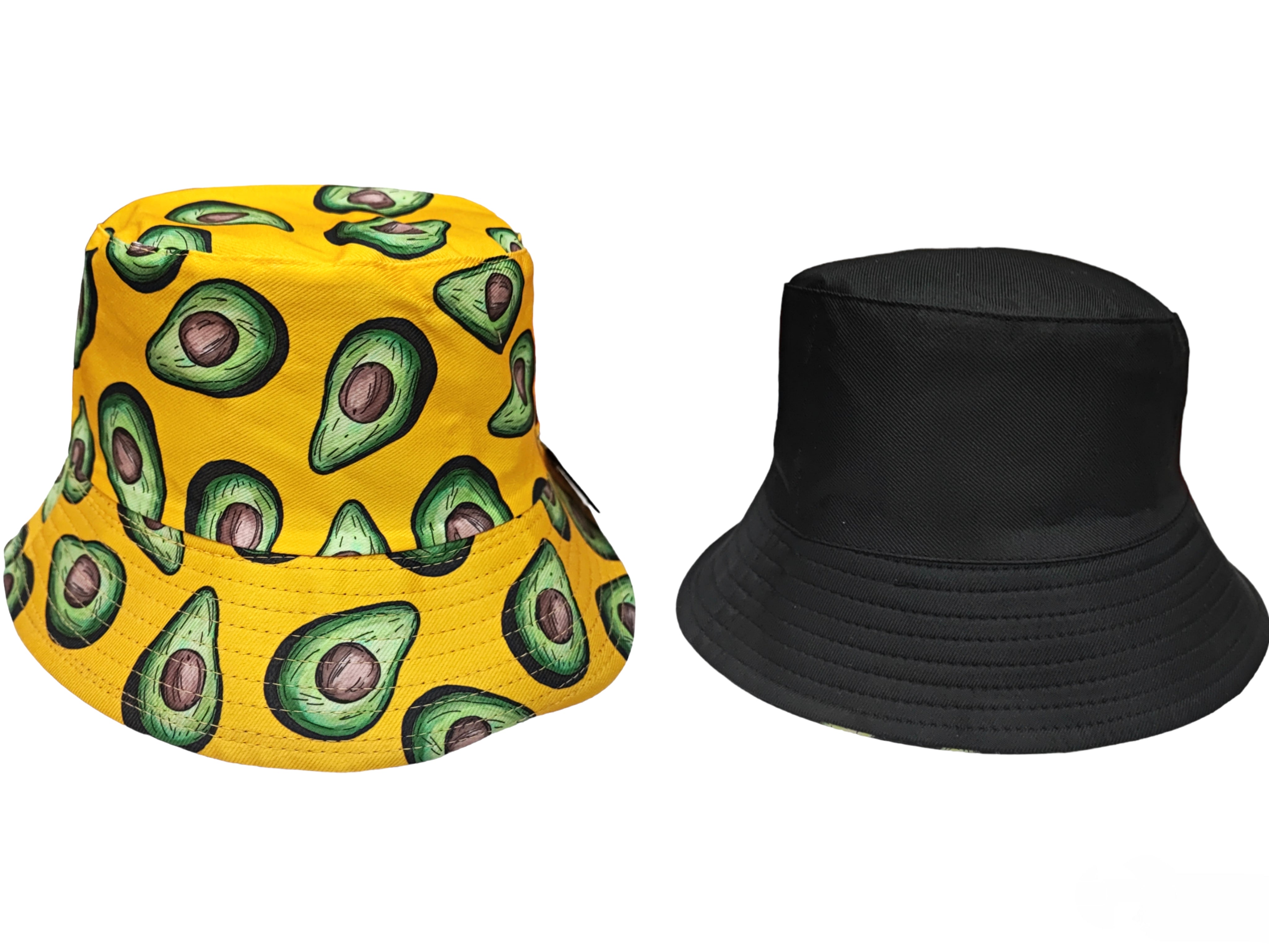 Chapeaux bob réversible motif  avocat (x12)